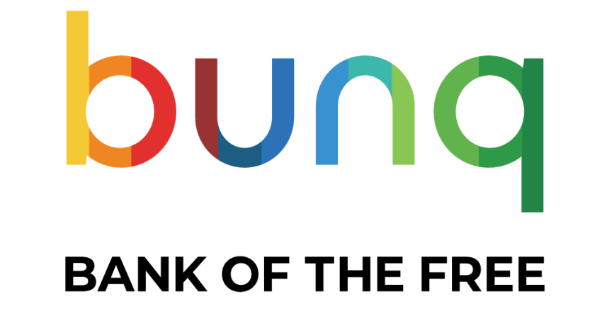 Logo Bunq, bank of the free