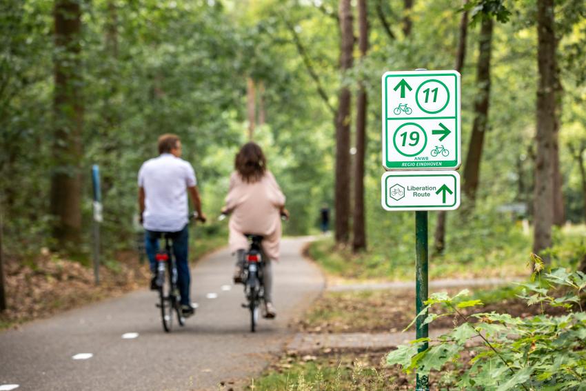 Photo of cyclists on Liberation Route