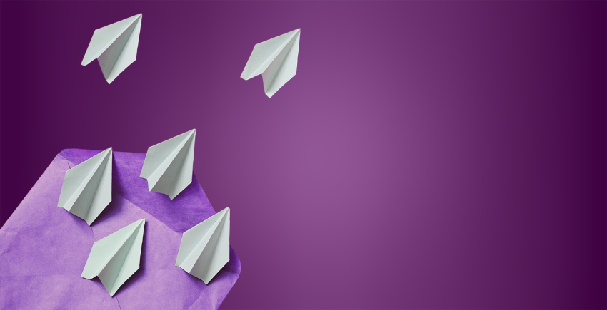 Image of paper planes for newsletter