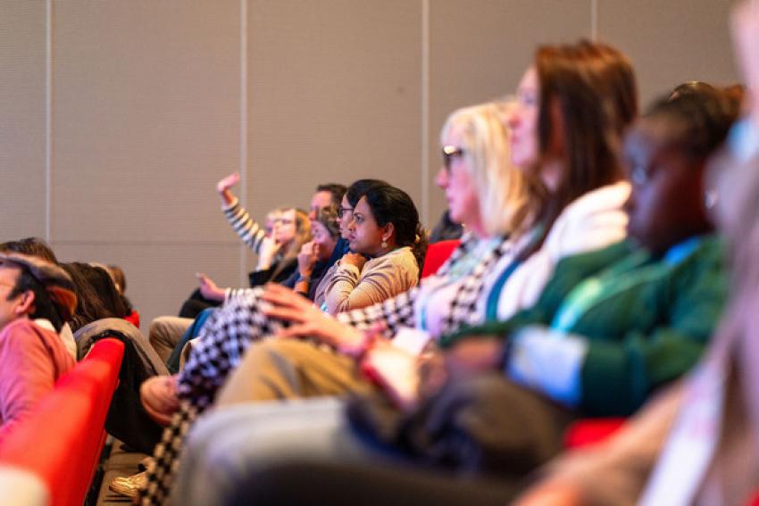 Side view of the audience