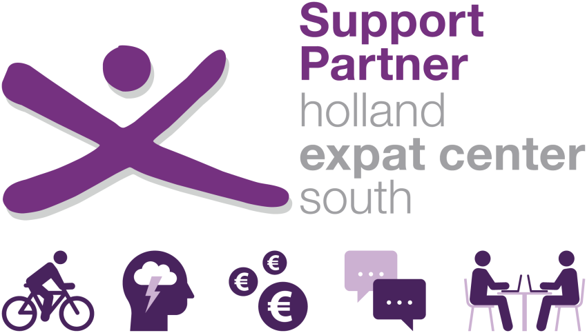 Support Partner logo with icons for services such as cycling, money and talking