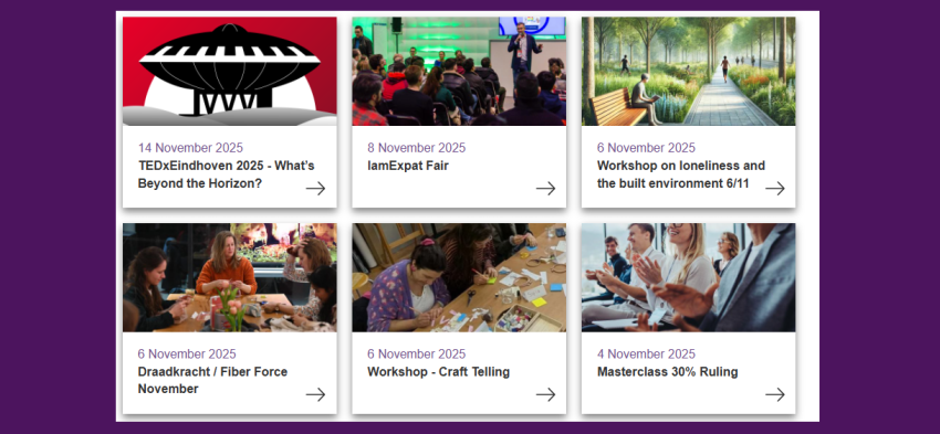 Screenshot of the Events Calendar