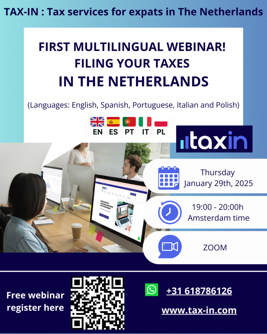 Flyer for Tax-In Webinar