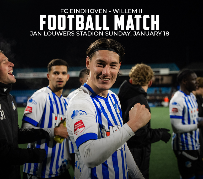 Photo of football players for FC Eindhoven - Willem II match