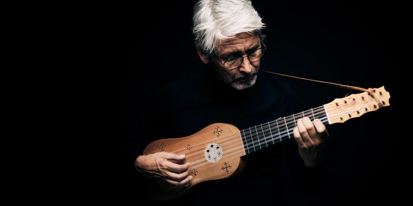 Mike Fentross with a lute