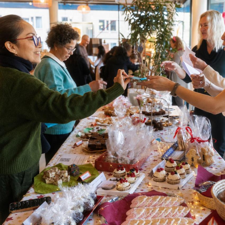 Bake sale at the winter market