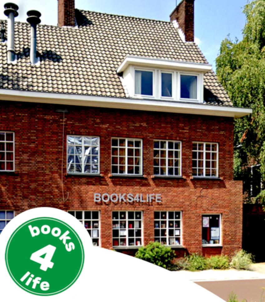 Outside of Books4life shop in Eindhoven