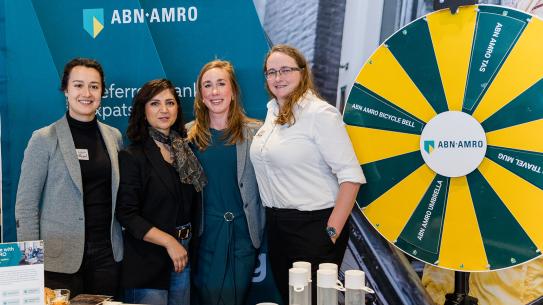 ABN AMRO stand with spinner wheel, klik voor een vergroting