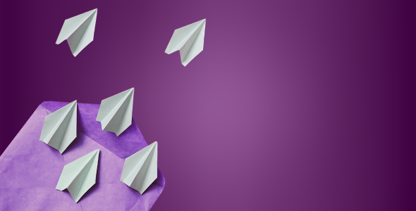 Image of paper planes for newsletter