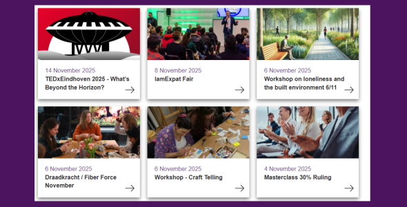 Screenshot of the Events Calendar