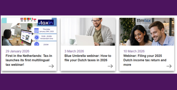 Screenshot of the events calendar