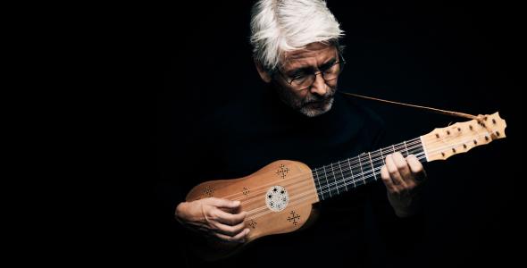 Mike Fentross with a lute