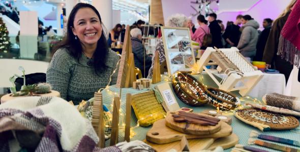 A winter market stall