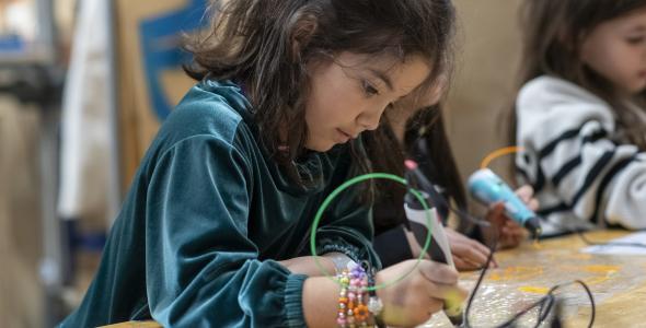 Young girl at a workshop
