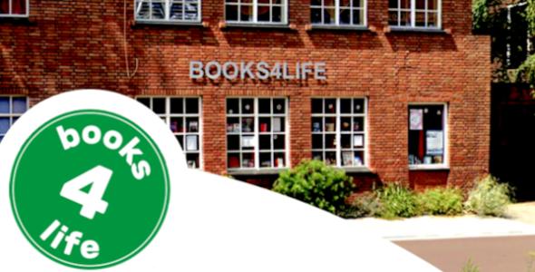 Outside of Books4life shop in Eindhoven